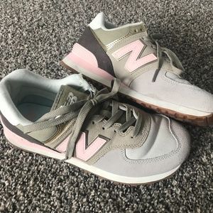 Womens New Balance 574 Metallic Patch Sneaker